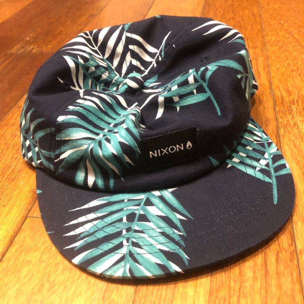 Nixon Navy Blue Palm Print SnapBack Hat
